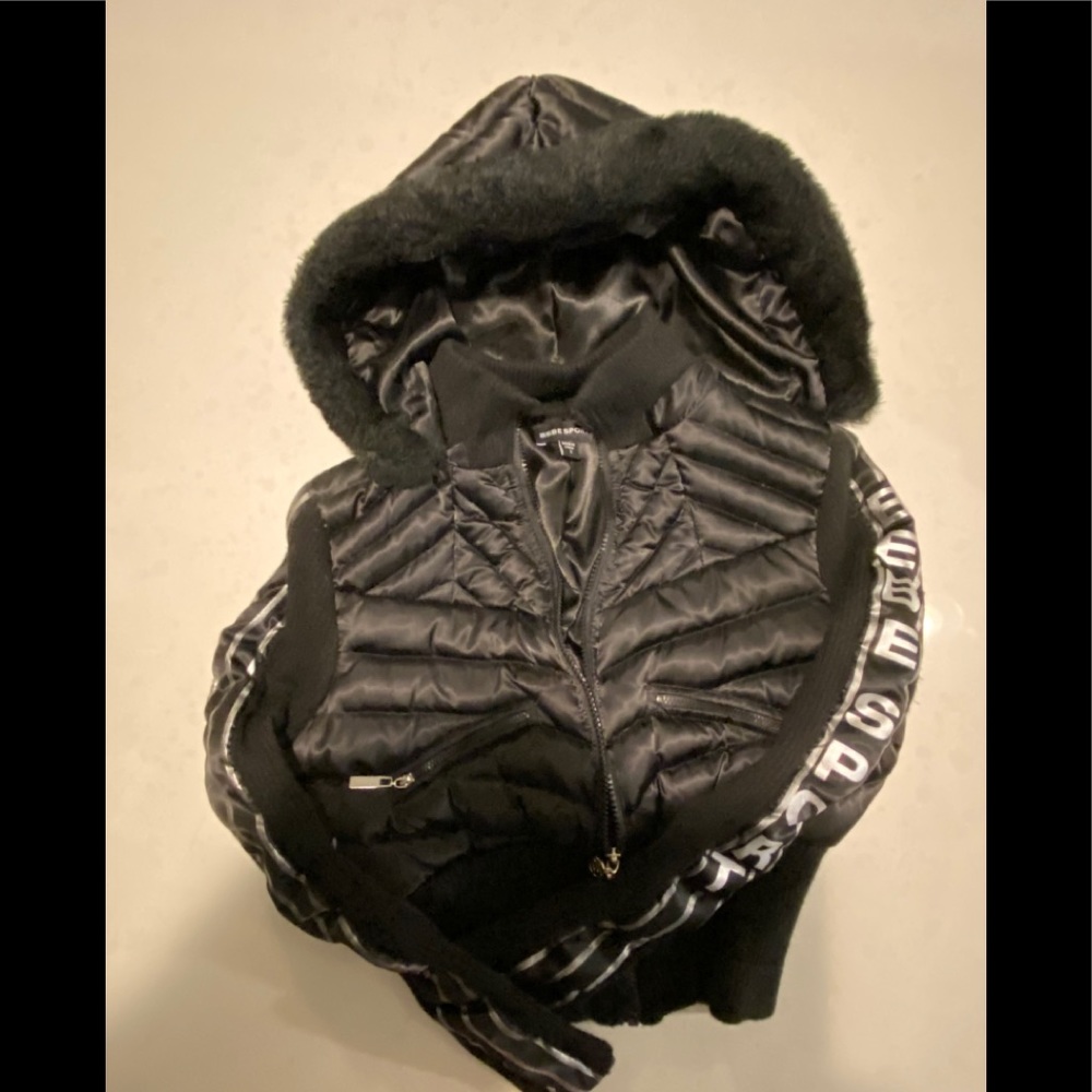 Bebe Sport small black jacket w/hood